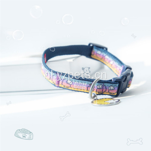 Verstelbare gepersonaliseerde halsband voor huisdieren Nylon halsband